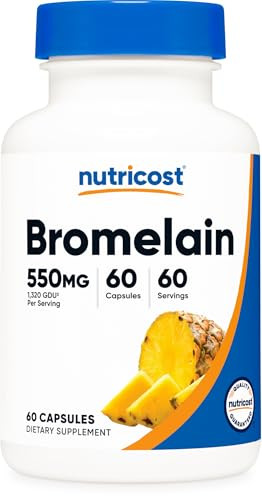 Nutricost Bromelain Capsules (240 Capsules) - 550 MG Per Serving, Vegan, Non-GMO, GMP Compliant