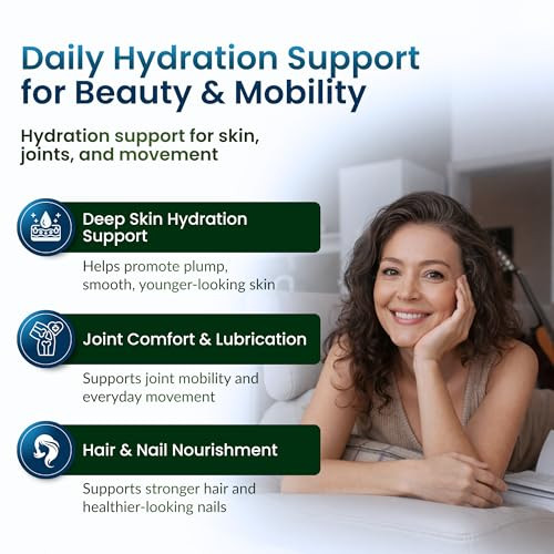 ForestLeaf Hyaluronic Acid Supplements | 100mg High Bioavailable Dietary Hyaluronic Acid Powder Capsules + 50mg VIT C | Supports Skin Hydration, Join