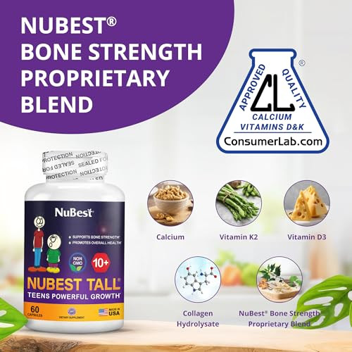 NuBest Tall 10+ - Advanced Bone Strength Formula - Supports Immunity, Healthy Development & Optimal Wellness - for Children (10+) & Teens Who Drink M