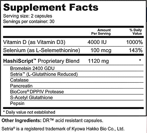 Script Essentials HashiScript Thyroid and Immune Support Formula with Catalase and Glutathione - by Suzy Cohen