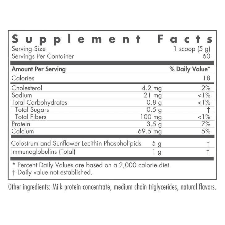 Nutricology Phospholipid Colostrum Supplement, 300 Gram