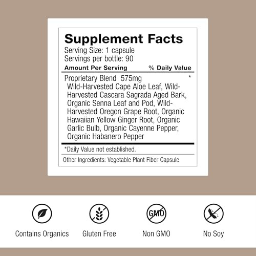 Dr. Schulze's Intestinal Formula #1 - Bowel Movement Supplement for Colon Health Support - Bloating & Constipation Aid - Intestinal Cleanse - All-Nat