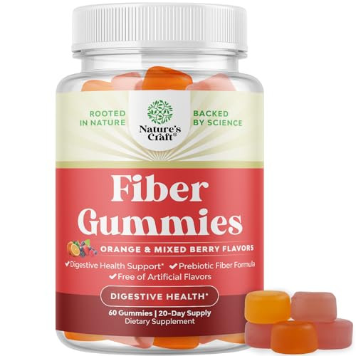 Tasty Prebiotic Fiber Gummies for Adults - High Fiber Supplement Gummies Vitamins for Adults with Prebiotic Soluble Chicory Root for Immunity and Dig
