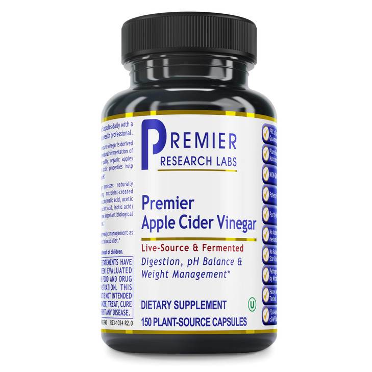 Premier Research Labs Apple Cider Vinegar Capsules - ACV Capsules, Apple Cider Vinegar Pills, Supplement for Digestion, pH Balance, Microbiome Health