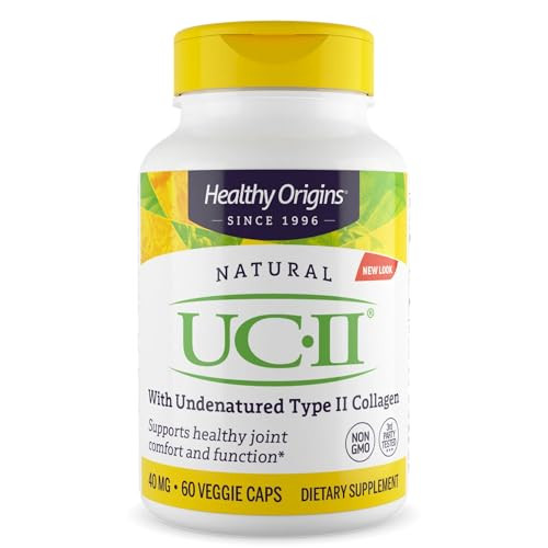 Healthy Origins UC-II 40 mg (Undenatured Type II Collagen, Non-GMO, Gluten Free, Joint Support), 60 Veggie Caps