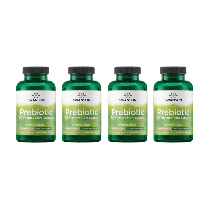 Swanson Prebiotic Capsules - Promotes Friendly Flora Support & Overall Digestive Health - Prebiotic Fiber Promoting Gut Health & Immune Health Suppor