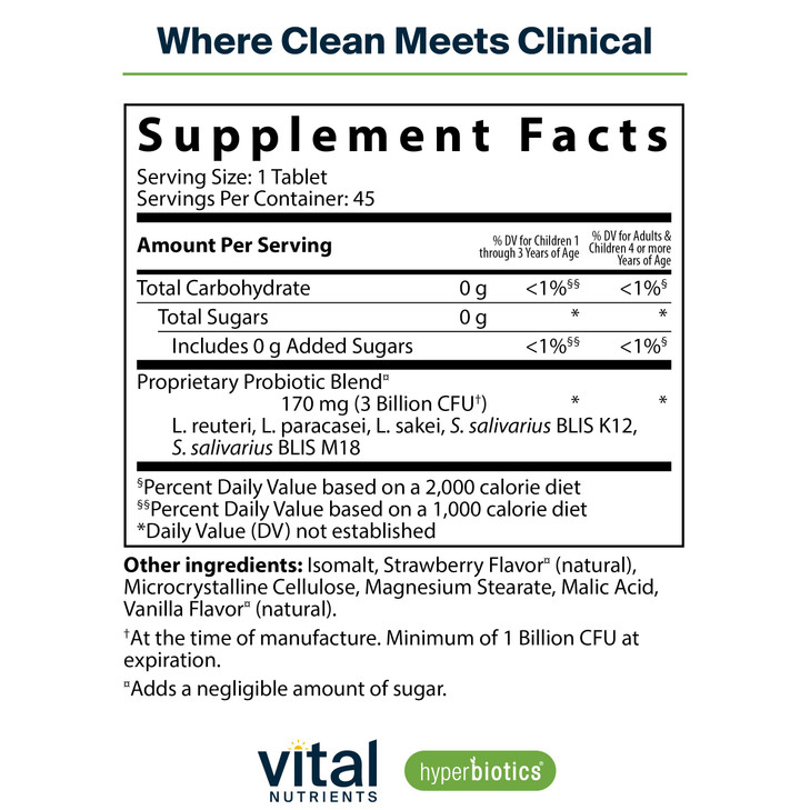 Hyperbiotics Vital Nutrients Pro Kids Probiotic ENT | Toddler Probiotics for Kids Ear, Nose and Throat | Targeted Immune and Digestive Health | Straw