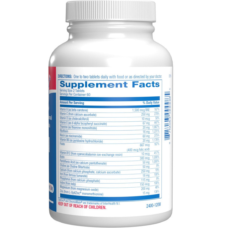 30-in-1 Adult Multivitamin with Iron - Antioxidant Rich Over 50 Multivitamin for Women and Men with Vitamins A C D E B Complex Zinc Magnesium Myo Ino