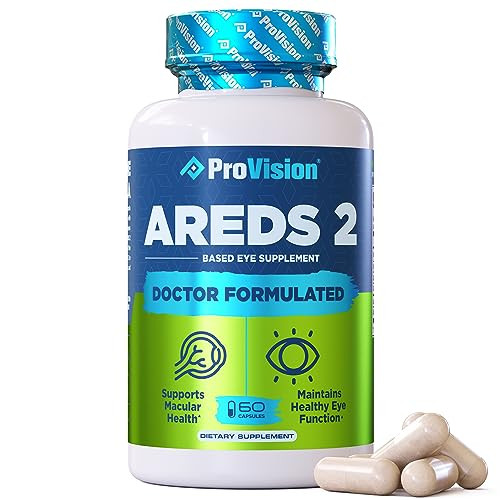 Provision AREDS 2 Eye Vitamins - Enhance Vision Supplements - Lutein Zeaxanthin Vision Complex - 60 Eye Supplement Capsules