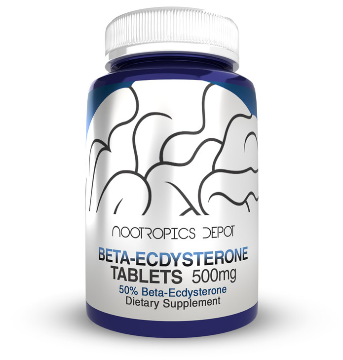 Nootropics Depot Beta Ecdysterone/20-Hydroxyecdysone 50% Tablets | 500mg | Cyanotis Arachnoidea Extract | Phytoecdysteroid | 30 Count