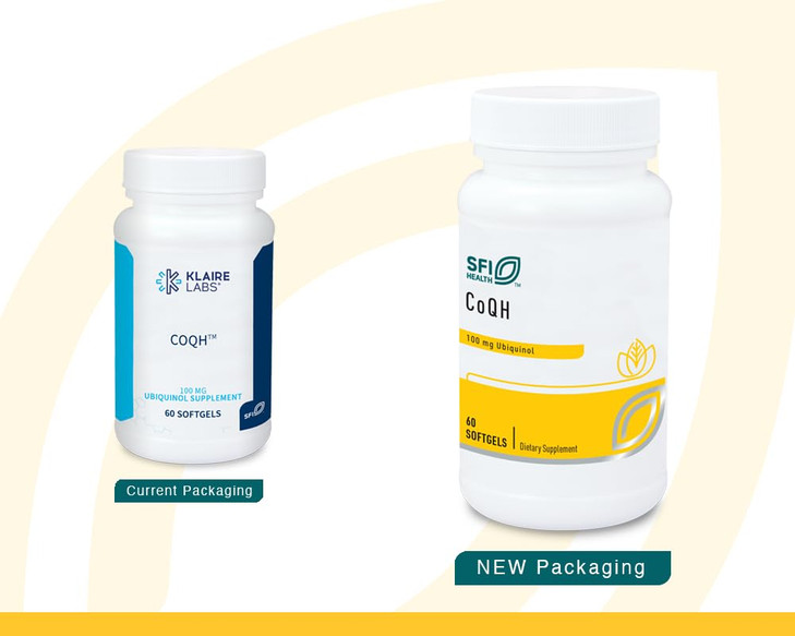 Klaire Labs SFI Health CoQH - Hypoallergenic 100 Milligrams Reduced Coenzyme Q10 as Ubiquinol Solubilized in D-Limonene Oil for Mitochondrial Support