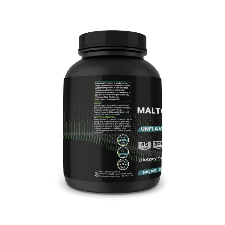 PURE ORIGINAL INGREDIENTS Maltodextrin, 3 lb, No Magnesium or Rice Fillers, Unflavored