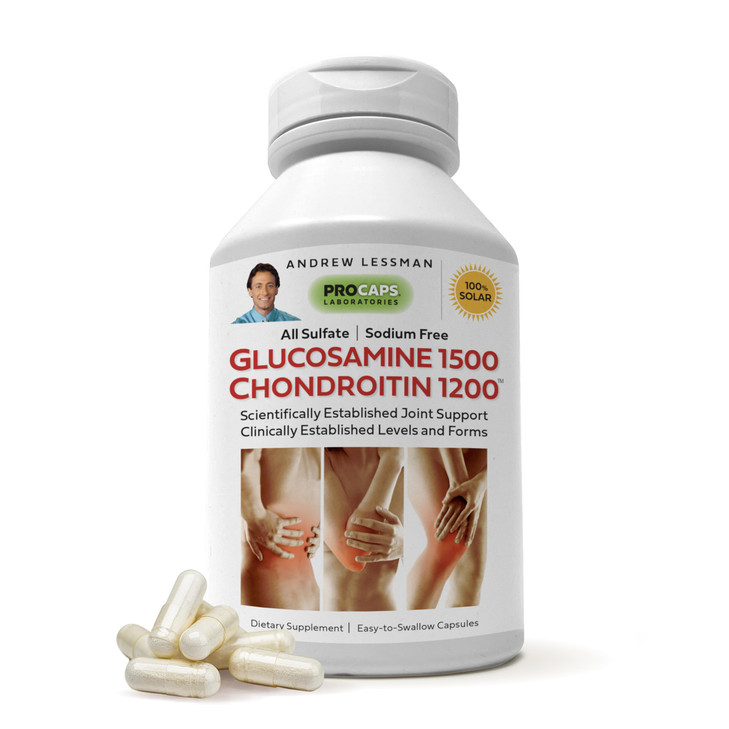 ANDREW LESSMAN Glucosamine 1500 Chondroitin 1200mg - 150 Capsules - 100% Sulfate Form, Research Established Ingredients and Levels for Support of Hea