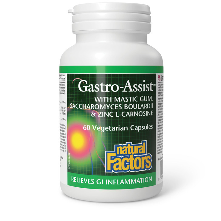 Natural Factors, Gastro-Assist, Help Relieve Indigestion, Bloating and Constipation, Digestive Supplement, Vegan, 60 capsules (30 servings)