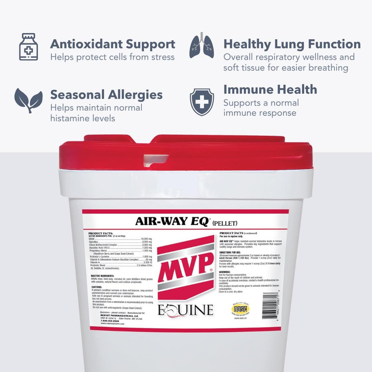 MVP Air-Way EQ (10lb) Supports Healthy Lung Function and Seasonal Allergy Support in Horses
