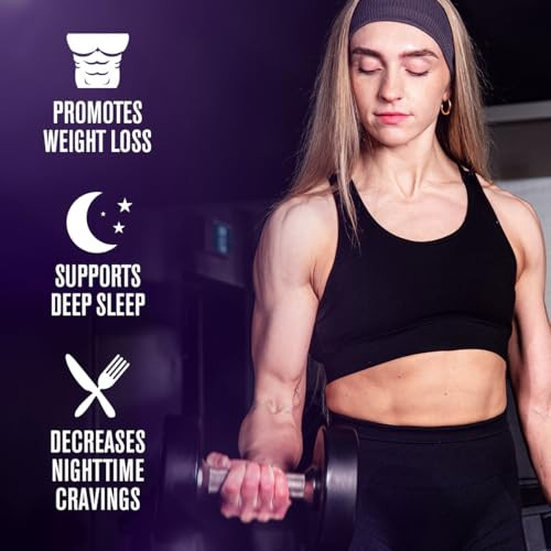 Jacked Factory Lean PM Night Time Fat Burner, Sleep Aid Supplement, & Appetite Suppressant for Men and Women - 60 Stimulant-Free Veggie Weight Loss D