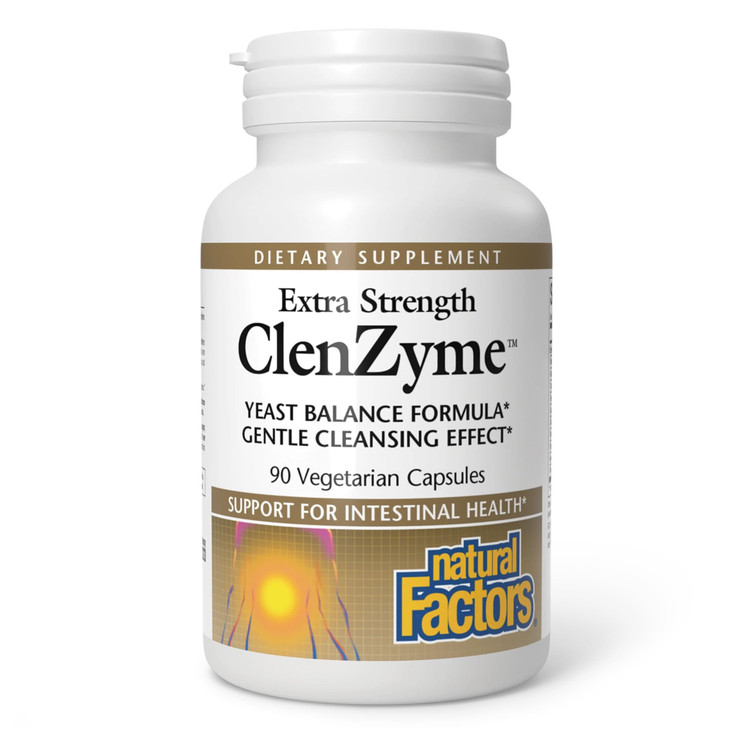 Natural Factors, ClenZyme, Extra Strength Yeast Balance Formula, 90 Capsules