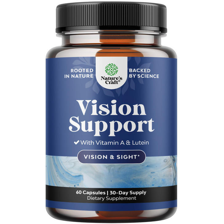 Complete Eye Health Supplement for Adults - Lutein 20mg Per Serving Eye Vitamins for Vision Dry Eyes Pressure and Blue Light Protection - Eye Supplem
