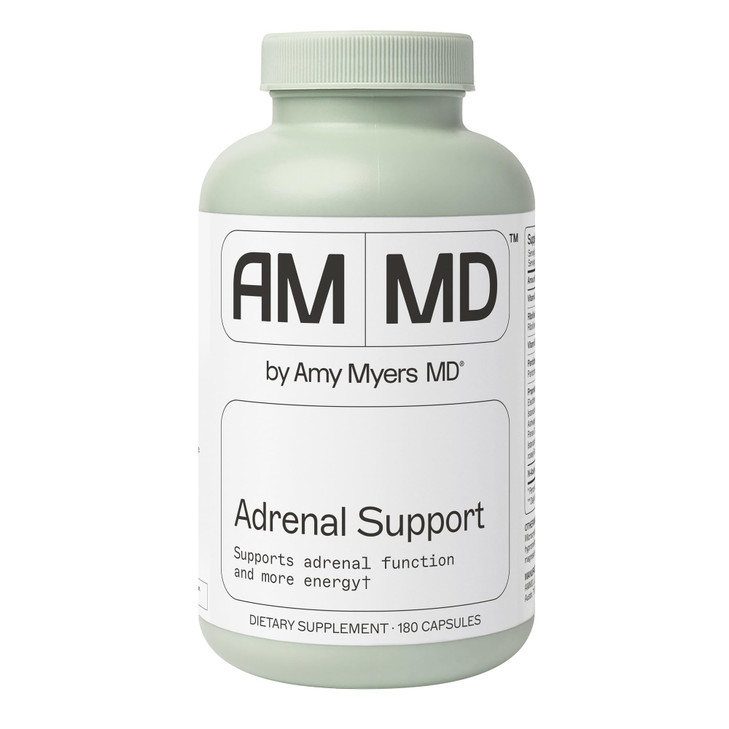 Amy Myers MD Adrenal Support - Adaptogenic Herb Supplement with Ashwagandha, Riboflavin, Vitamin B6 & More - Gluten-Free, Non-Dairy & Non-Soy - 180 C