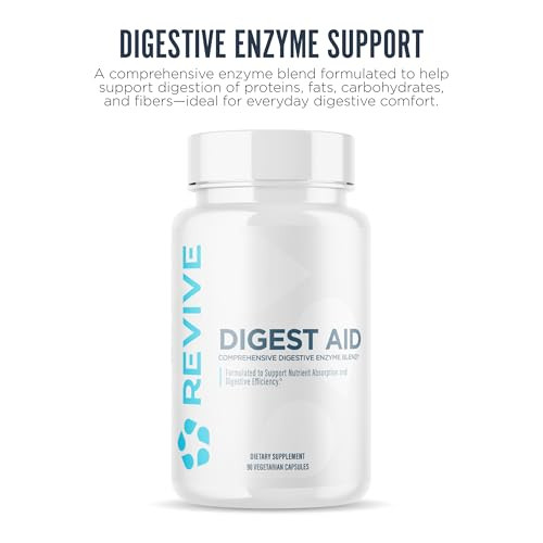 Revive MD Digest Aid, Digestive Support Supplement for Men & Women - Comprehensive Digestive Enzyme Blend with Probiotics & Prebiotics for Gut Health