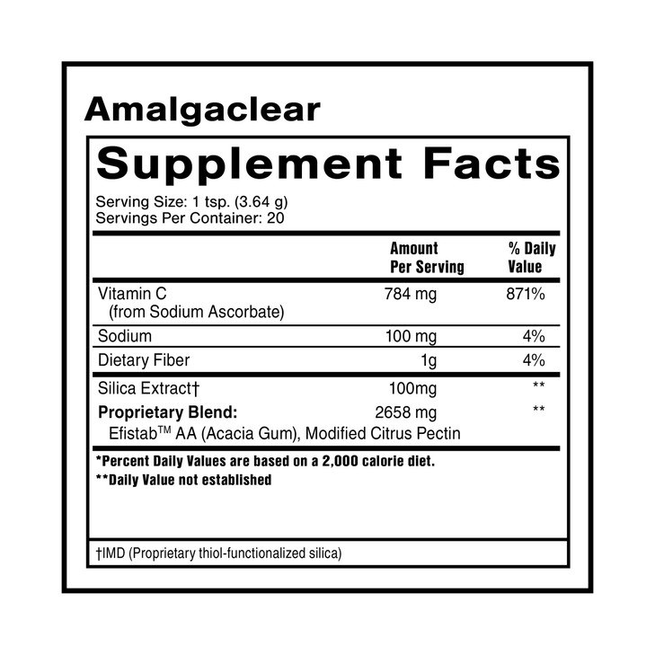 Quicksilver Scientific AmalgaClear - Detox Support with Modified Citrus Pectin & Silica Extract (73g)