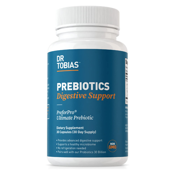 Dr. Tobias Prebiotics, Supports Digestion & Gut Health, Feed Good Probiotic Bacteria, Boost Gut Immune Function, Vegan & Non-GMO Gut Health Supplemen