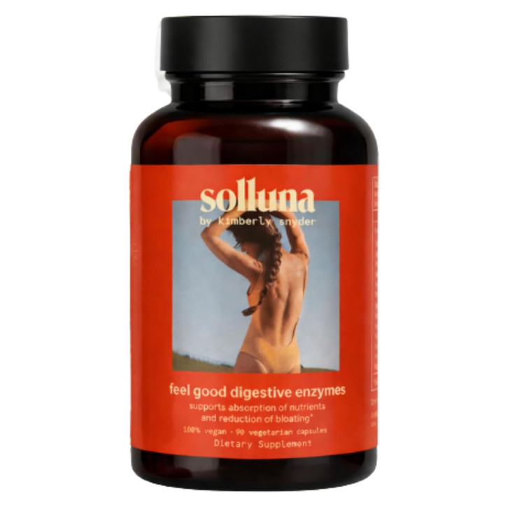 Solluna by Kimberly Snyder Digestive Enzymes Lipase, Amylase, Protease, Alpha-Galactosidase, Cellulase for Digestive Health, Nutrient Absorption, Sto