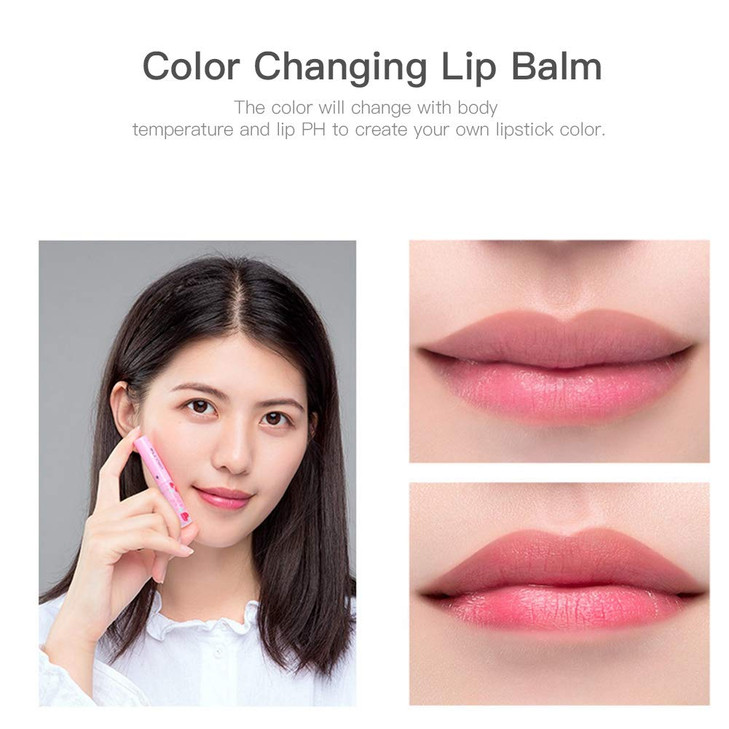 Rotekt Strawberry Lasting Moisturizing Color Changing Lip Balm Gloss Lipstick Beauty Temperature Color Change Lip Gloss Care