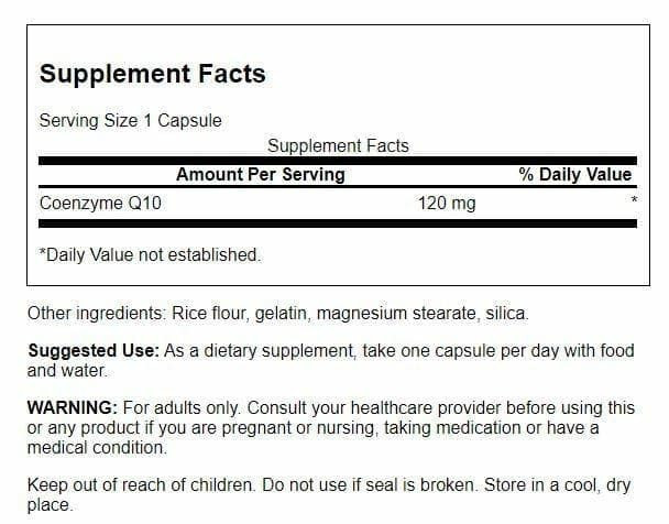 Swanson CoQ10 - Helps Promote Heart Health, Energy Support, & Aids Overall Cardiovascular System Health - Helps Maintain Coenzyme Q10 Supplement - (1