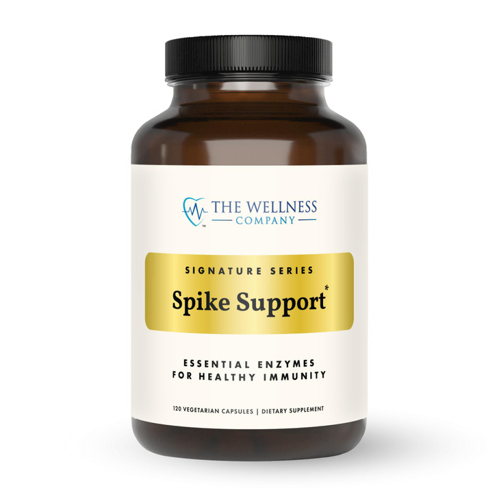 The Wellness Company Spike Support - Detox, Immune Health, Blood Flow, Anti-Clotting - Nattokinase, Dandelion Root, & Black Sativa | 120ct (2 Month S