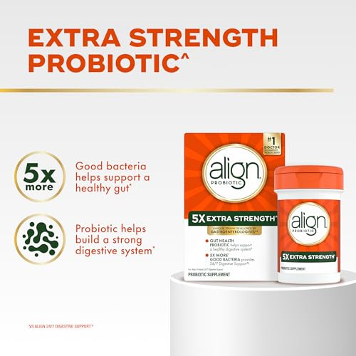 Align Probiotic, Extra Strength, Probiotics for Women and Men, Probiotics for Men, Probiotic Capsules have 5X CFUs^, 42 Capsules