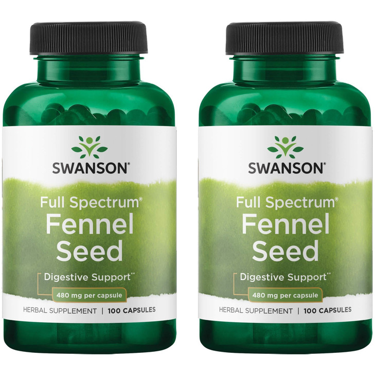 Swanson Fennel 480 Milligrams 100 Capsules (2 Pack)