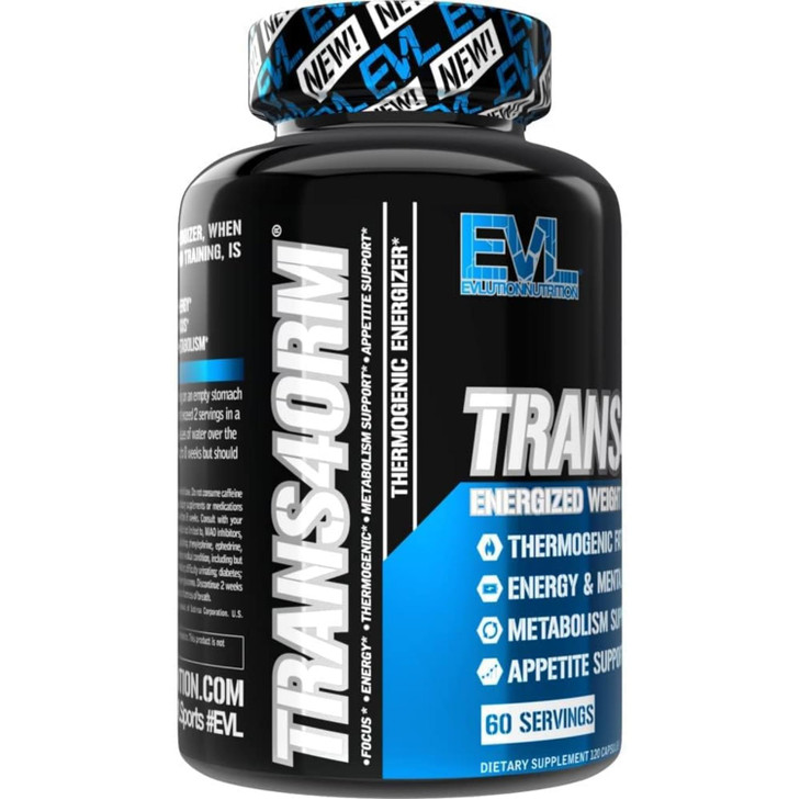 EVL Thermogenic Fat Burner Support - Fast Acting Weight Loss Energy and Appetite Support - Trans4orm Green Tea Supplement for Men and Women - 60 Serv