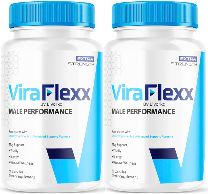 (2 Pack) ViraFlexx Pro Capsules for Men, Original ViraFlexx Pro Male Support Pills All Natural Support Overall Health, ViraFlex Premium Advanced Form