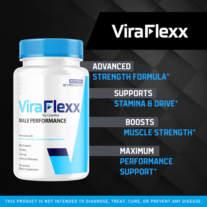 (2 Pack) ViraFlexx Pro Capsules for Men, Original ViraFlexx Pro Male Support Pills All Natural Support Overall Health, ViraFlex Premium Advanced Form