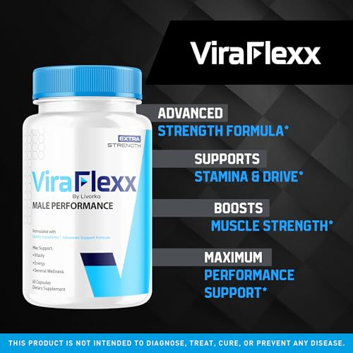 ViraFlexx Pro Capsules for Men, Official ViraFlexx Pro Male Pills Support All Natural Premium Advanced Formula, ViraFlex Supplement Support, Vira Fle