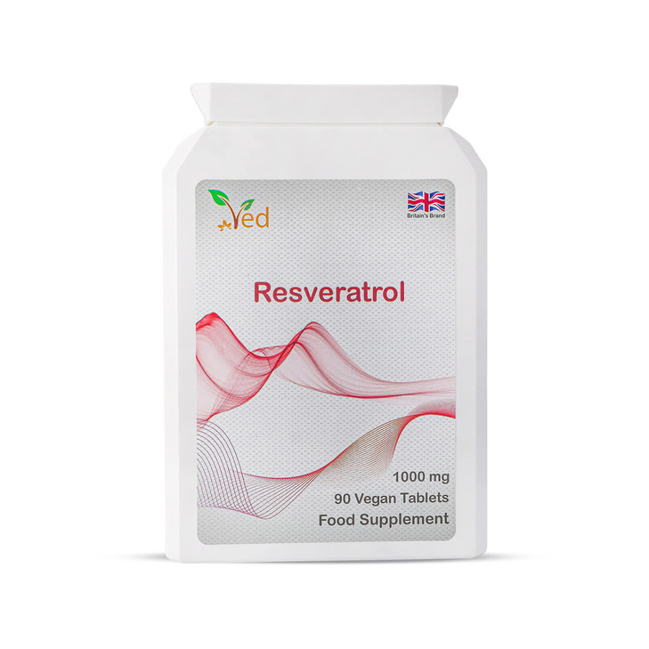 Ved RESVERATROL 1000 mg 90 Tablet, Potent Antioxidants &, Promotes Anti-Aging, Cardiovascular Support, 90 Day Supply per Bottle.