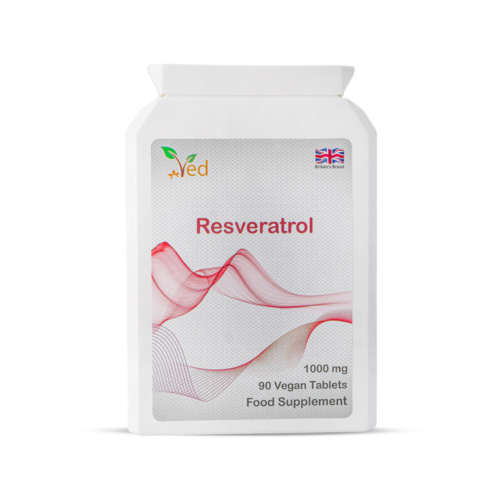 Ved RESVERATROL 1000 mg 90 Tablet, Potent Antioxidants &, Promotes Anti-Aging, Cardiovascular Support, 90 Day Supply per Bottle.