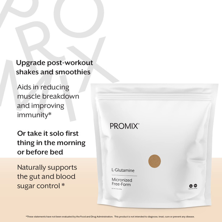 ProMix Nutrition L-Glutamine - Pure Micronized Free Form - Unflavored, 180 Servings