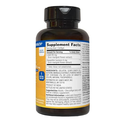 Members Mark Lutein 25mg Zeaxanthin 5mg (150 Count)