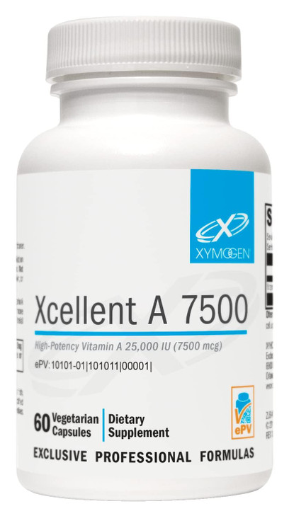 XYMOGEN Xcellent A 7500 - 25,000 IU High-Potency Vitamin A Supplement (Retinyl Palmitate) - Supports Healthy Immune Function, Healthy Skin + Mucous M