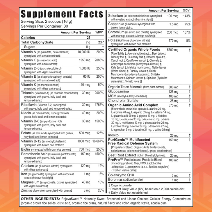 Youngevity Beyond Tangy Tangerine 2.0 Citrus Peach Ultimate Multi-Vitamin & Mineral Complex - Made with Natural & Whole Foods | 8,000 ORAC | 2 Canist