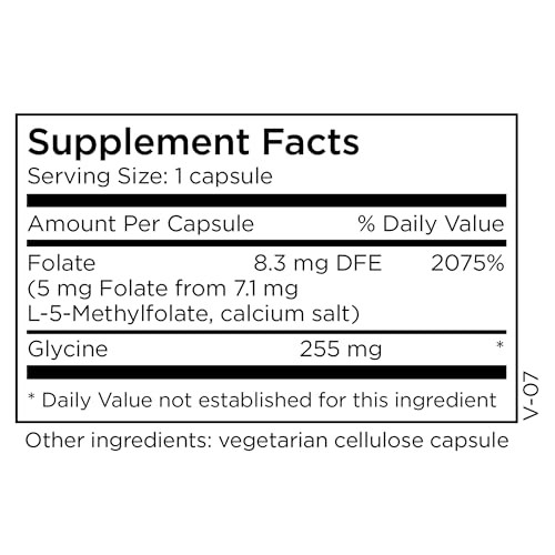 MethylPro L-Methylfolate 5 mg - Supports a Healthy Mindset - Active Folate for Methylation Support & Biochemical Reactions - Highly Bioavailable - Fl