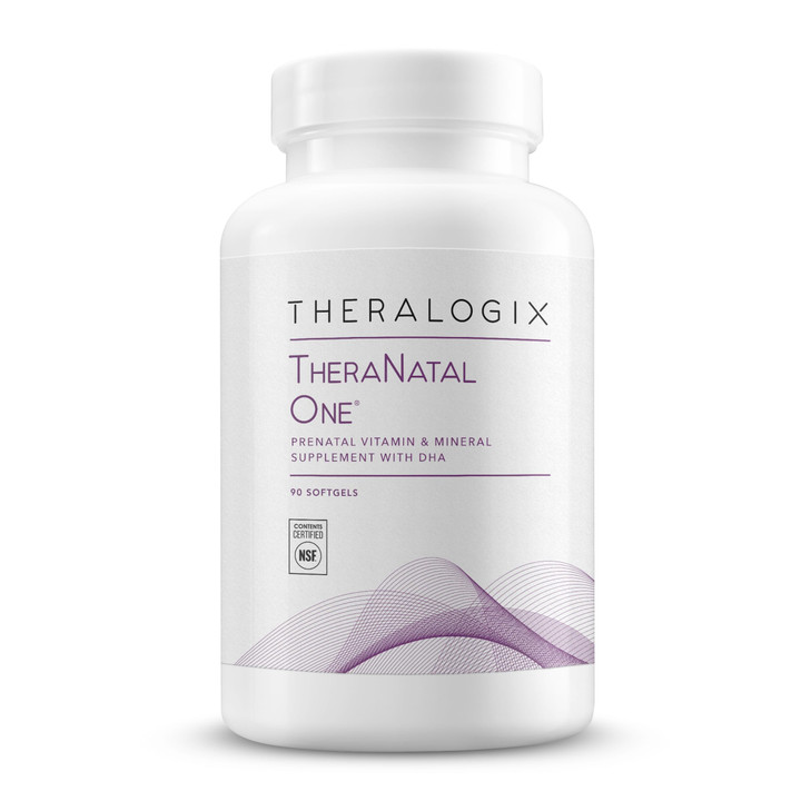 Theralogix TheraNatal One Prenatal Vitamin - 90-Day Supply - Prenatal Multivitamin with DHA, Vitamin D3, Methylated Folate, Iron & More to Support a
