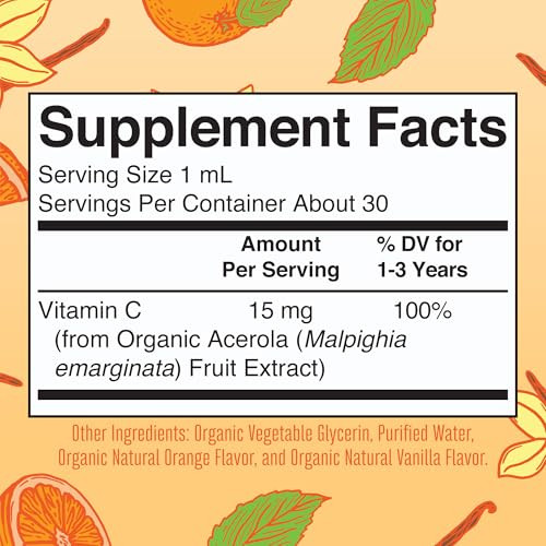 MaryRuth's Toddler Vitamin C Drops | USDA Organic Vitamin C Liquid Drops for Toddler | Ages 1-3 Years | Vitamin for Immune Support & Overall Health |