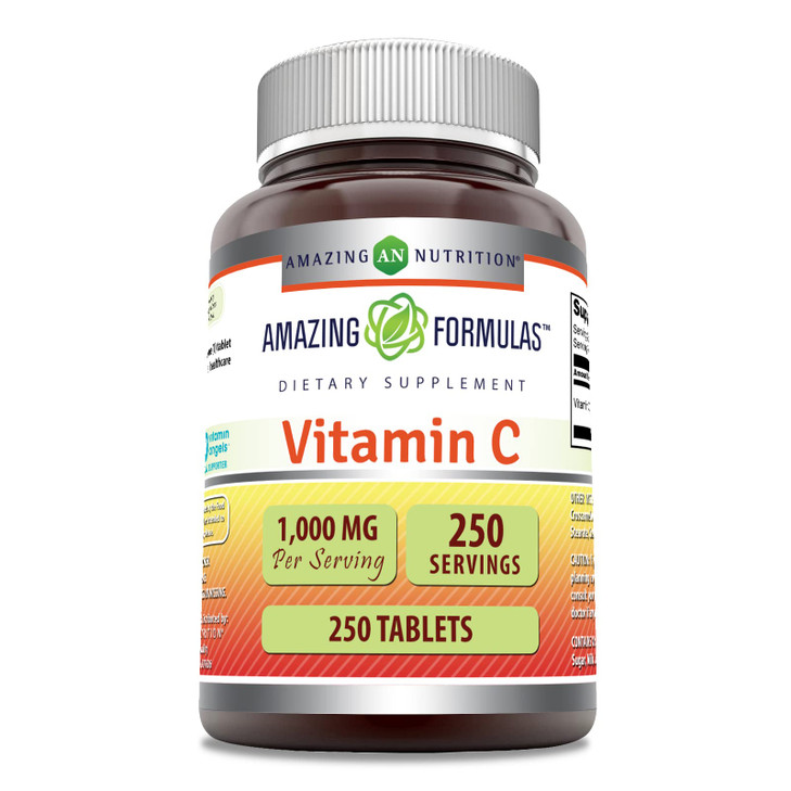 Amazing Formulas Vitamin C 1000 Mg Supplement | Tablets | Non-GMO | Gluten-Free | Made in USA (1 Pack | 250 Count)