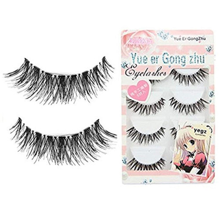 CJESLNA New 5 Pair Thick Crisscross Long False Eyelashes Fake Eye Lashes Voluminous Makeup