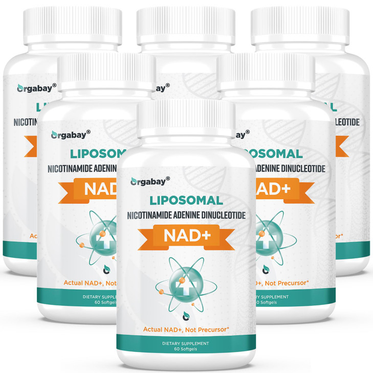 Orgabay Liposomal NAD+ Supplement 500 mg, High Absorption, Boost NAD+ with TMG 250 mg, Actual NAD Plus More Efficient Than Nicotinamide Riboside, Sup