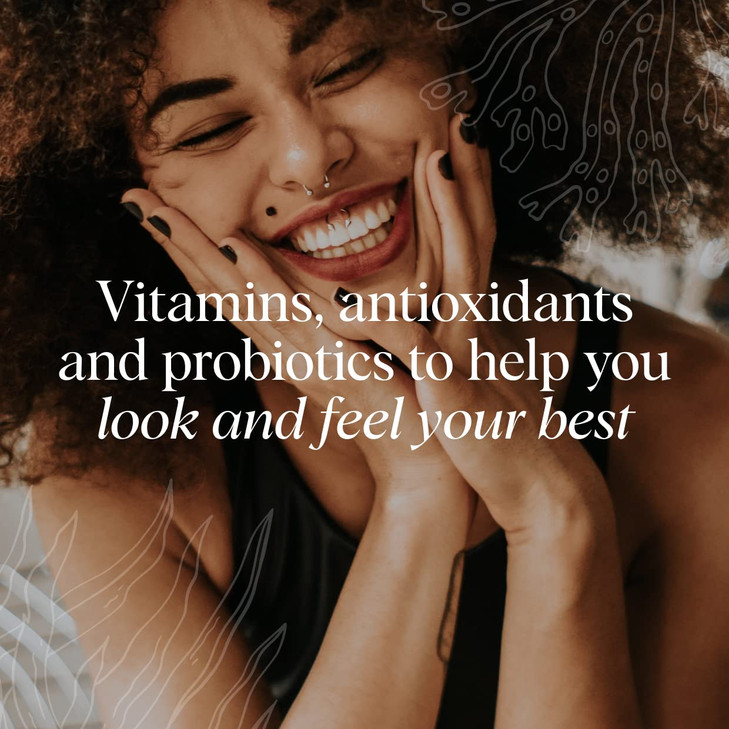 Ora Organic Hair, Skin, and Nails Support- BeYouTiful - Beauty Supplement with B Vitamins and Algae Extracts for Healthy Hair and Skin - 60 Vegan Cap