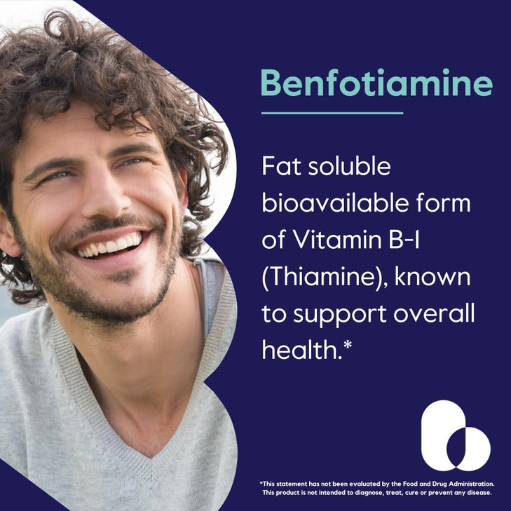 BESTVITE Benfotiamine 150mg (240 Vegetarian Capsules) (120x2) - No Stearates - No Silicon Dioxide - Vegan - Non GMO - Gluten Free